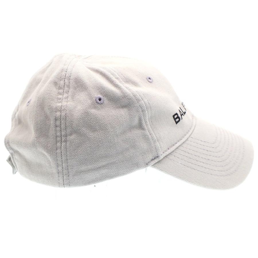 BALENCIAGA バレンシアガ ロゴキャップ グレー コットン 帽子