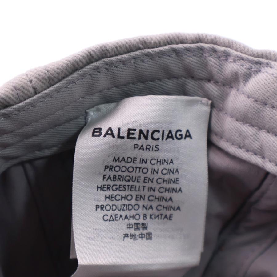 BALENCIAGA バレンシアガ ロゴキャップ グレー コットン 帽子