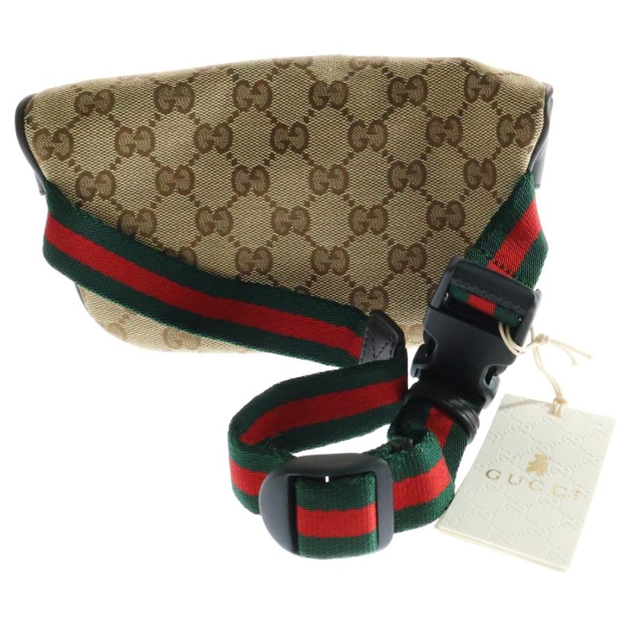 美品✨グッチ ボディバッグ ウエストポーチ GG キャンバス レザー ブラウン グッチ GGキャンバス ウエストポーチ ブラウン ABランクの買取