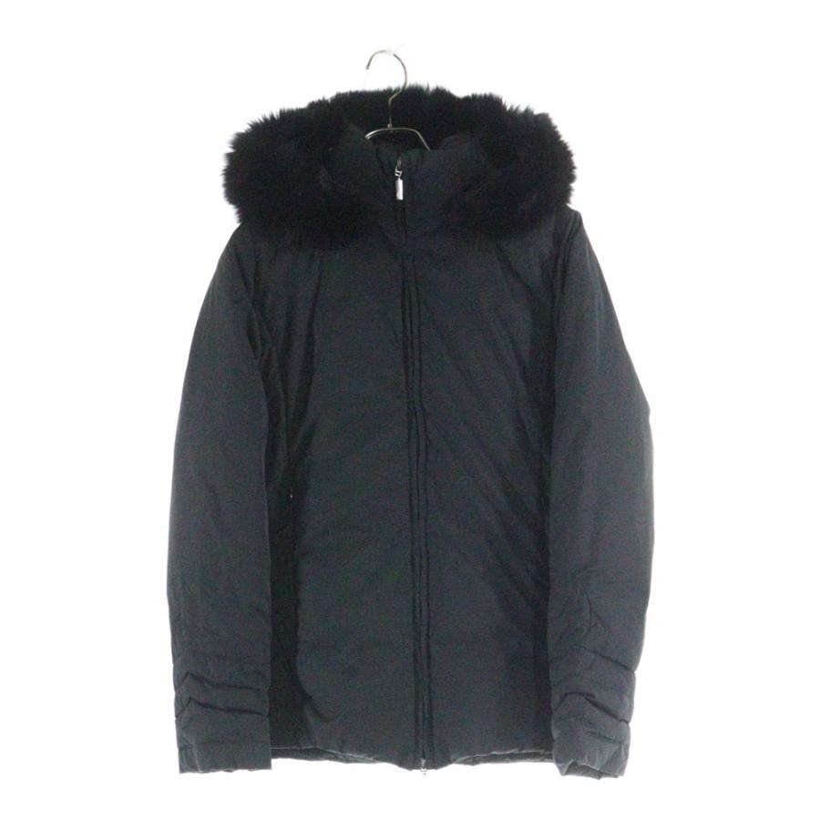 MONCLER TANZ ファー付きダウンジャケット　ブラック サイズ0 MONCLER（モンクレール） TANZ タンツ ファーフーデッド ジップアップ