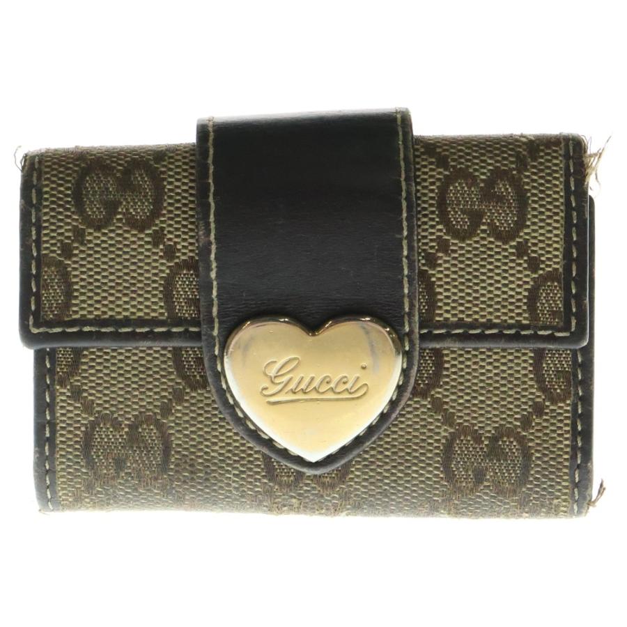 GUCCI ハート キーケース★GGキャンバス★ブラウン GUCCI（グッチ） GGキャンバス ハート キーケース ブラウン : BRING