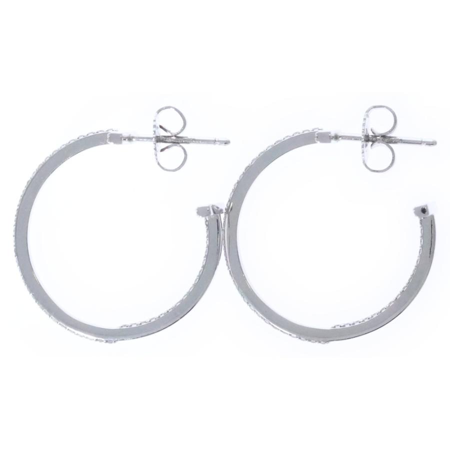 k18 フープ　ピアス　AU750 新品 TIFFANY&Co ティファニー Tワイヤー ダイヤフープピアス K18 Au750 WG