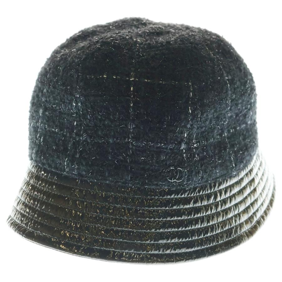 CHANEL（シャネル） ココマーク パテント切替ツイードバスケットハット