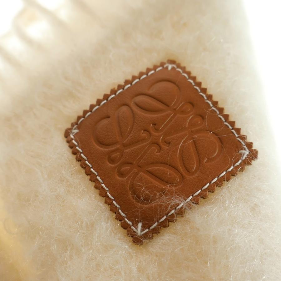 LOEWE（ロエベ） アナグラム マフラー ストール ホワイト モヘア