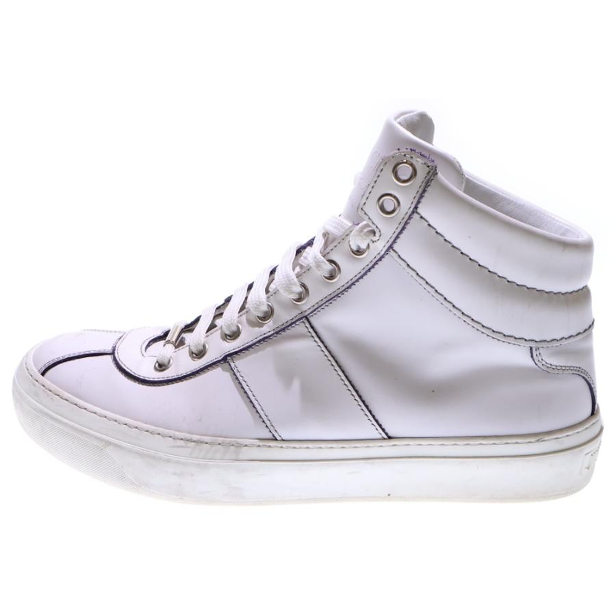 JIMMY CHOO（ジミーチュウ） ロゴ刻印 レザーハイカットスニーカー 