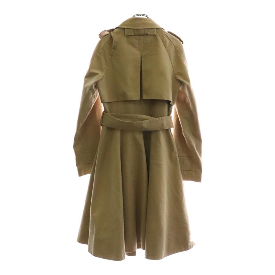 Kate Spade ケイトスペード 裏地ロゴ総柄 ベルト付エポレットトレンチ