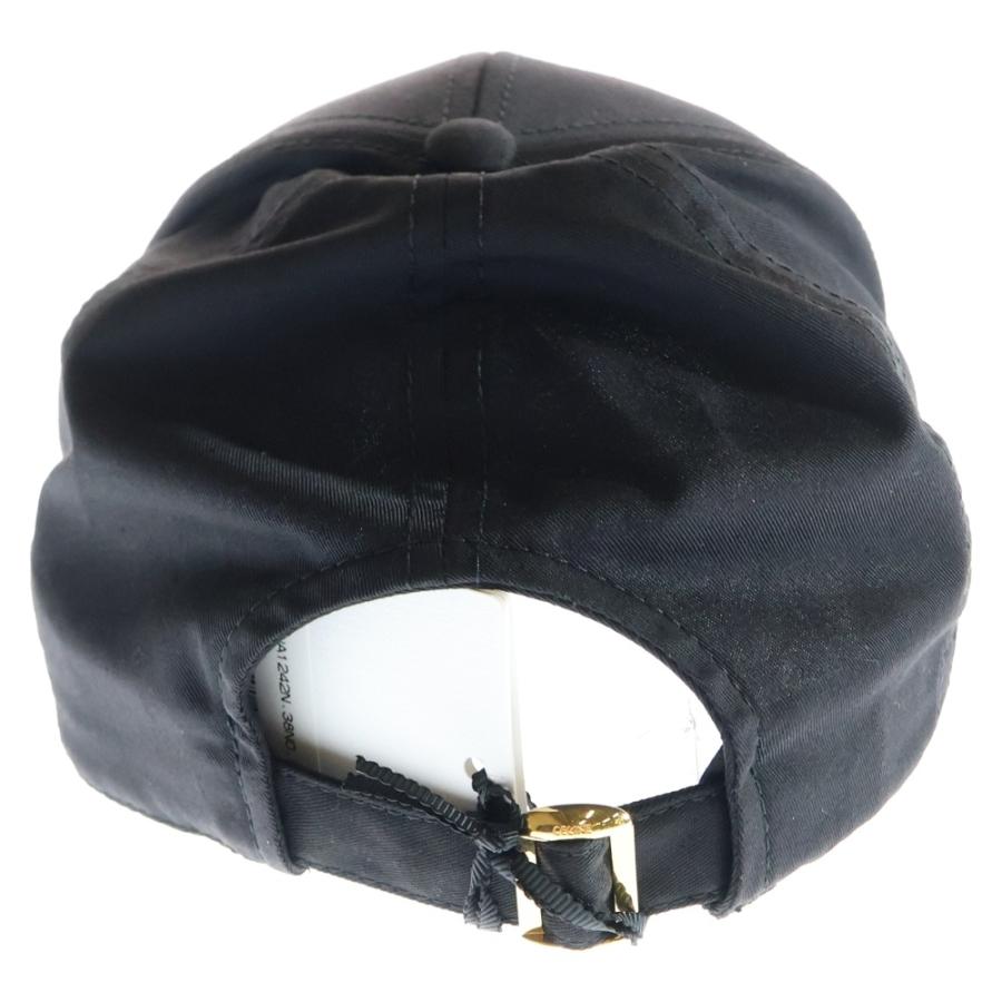 CELINE セリーヌ ロゴ刺繍ベースボールキャップ 帽子 ブラック M