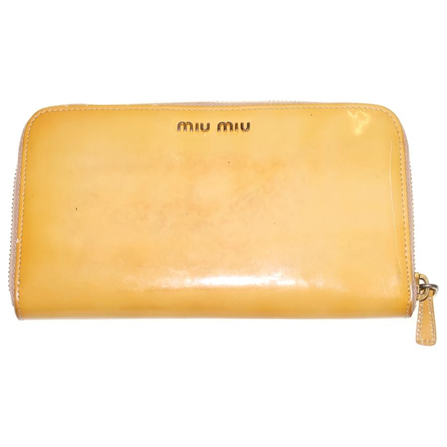 miumiu ミュウミュウ リボン ラウンドファスナー長財布 ロング 