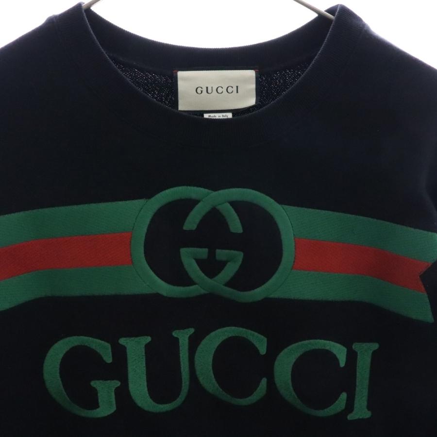 GUCCI（グッチ） インターロッキングG シェリーライン ロゴ刺繍 クルー 