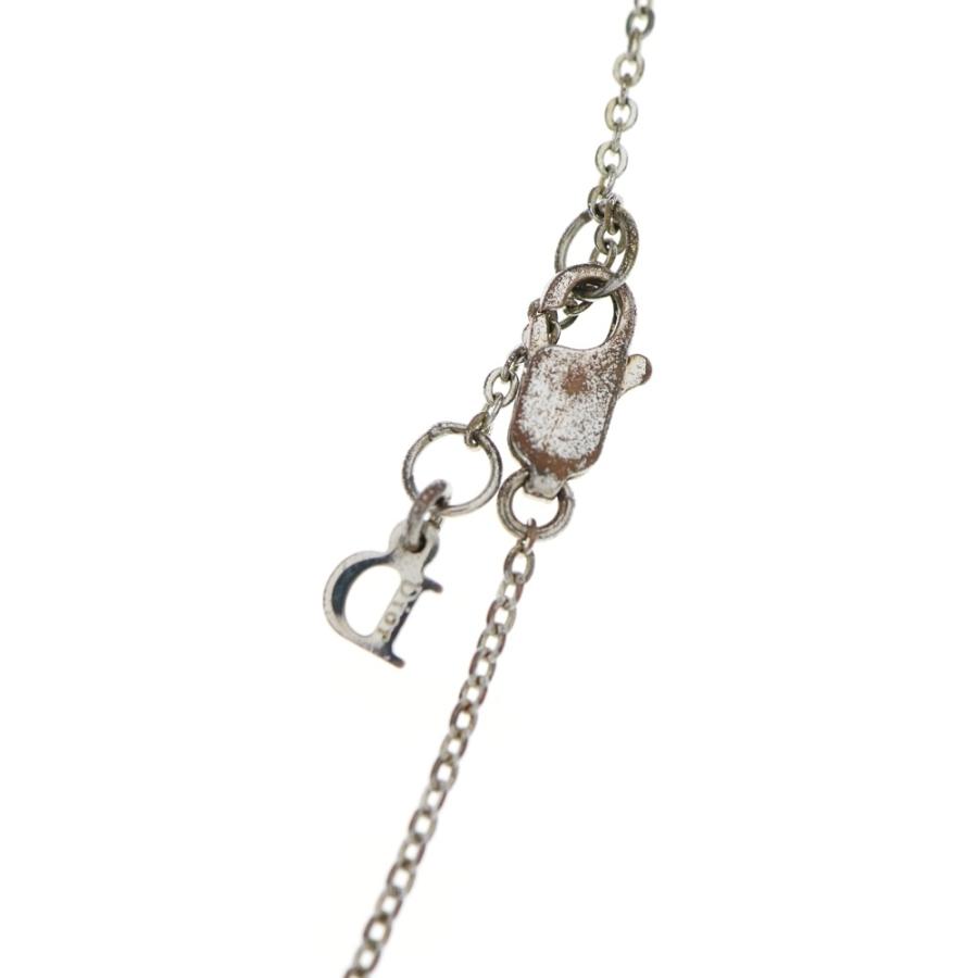 DIOR ディオール チャーム リボン ネックレス ペンダント ピンク