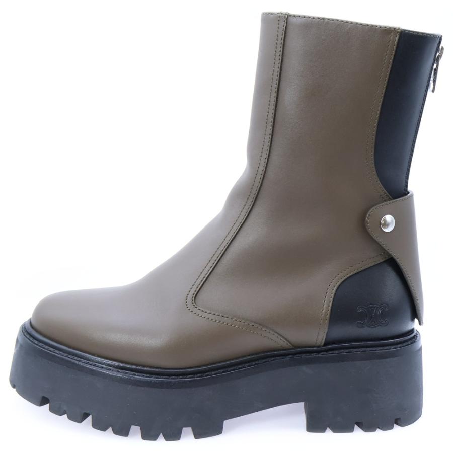 【極美品】セリーヌ トリンオフ バルキーバックジップ レザー ブーツ 36 極美品】セリーヌ トリンオフ バルキーバックジップ レザー ブーツ 36