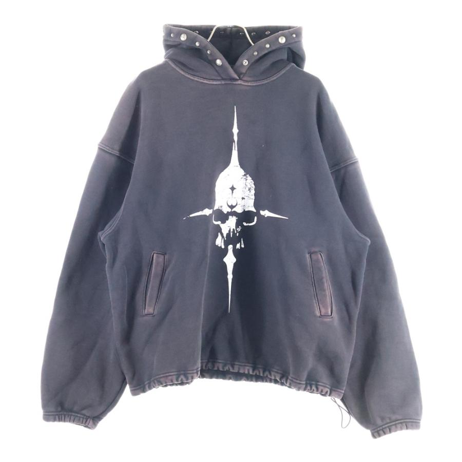 THUG CLUB サグクラブ 24SS PEACE STUD HOODIE プリント フード