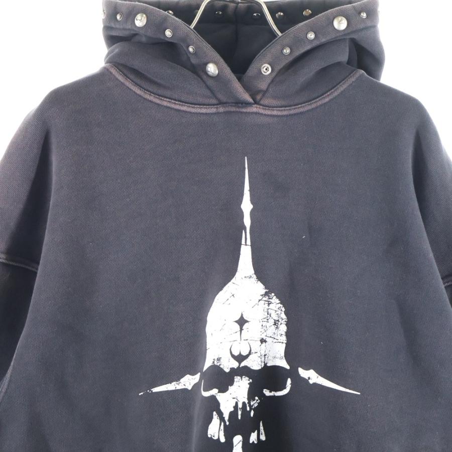 THUG CLUB サグクラブ 24SS PEACE STUD HOODIE プリント フード