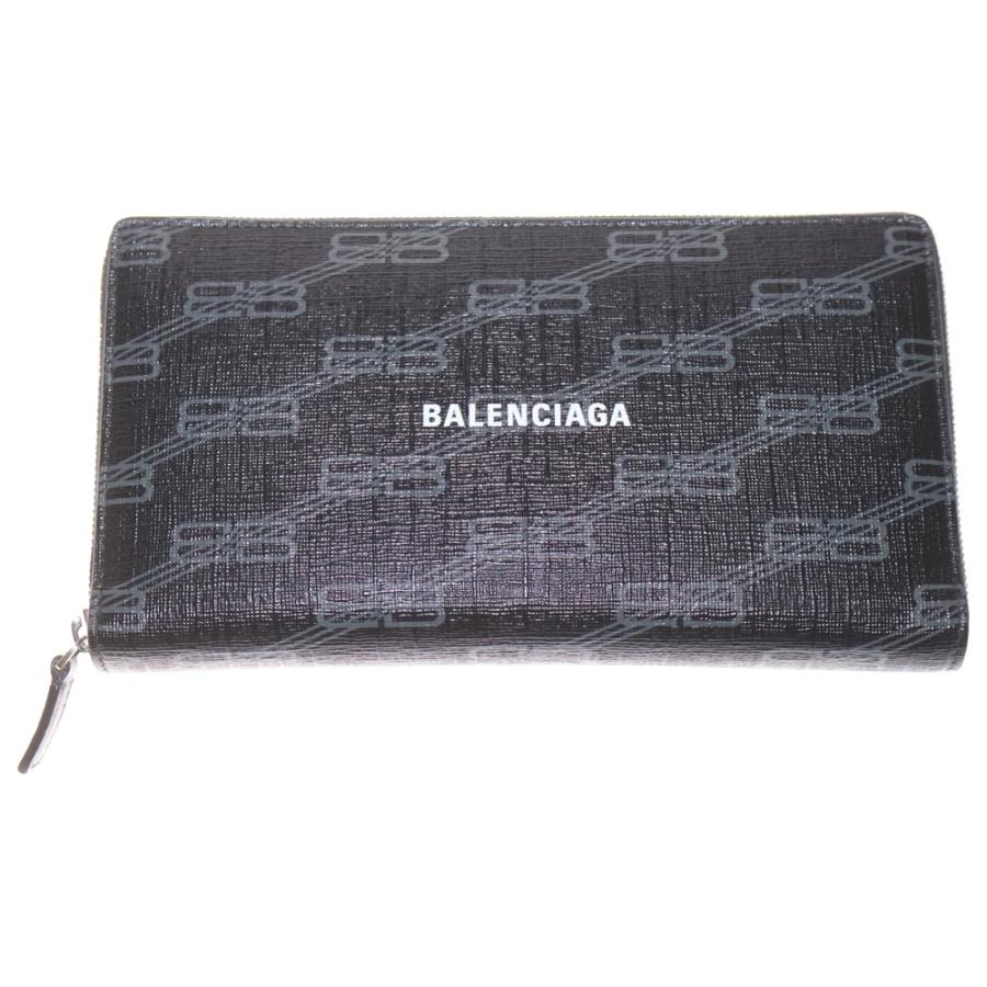 【未使用級】バレンシアガ コンチネンタルウォレット ラウンドジップ モノグラム BALENCIAGA（バレンシアガ） コンチネンタルBB ラウンドジップ長財布