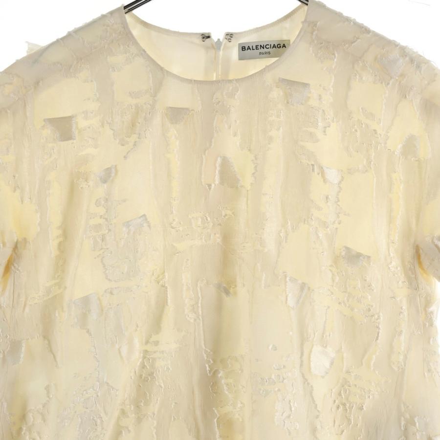 BALENCIAGA（バレンシアガ） トップス アイボリー シルク #34 426486
