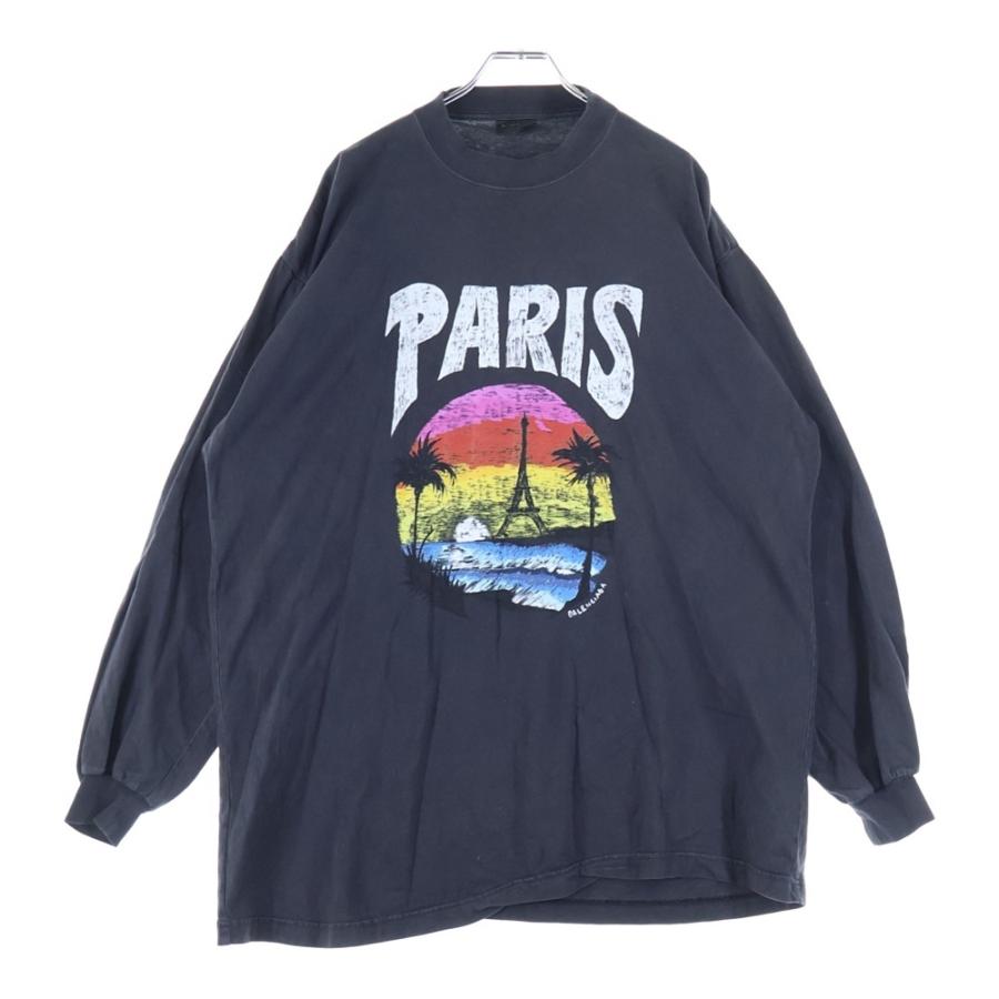 バレンシアガ タグ付き 長袖シャツ ブラック 大きいサイズ バックプリント バレンシアガ タグ付き 長袖シャツ ブラック 大きいサイズ バック