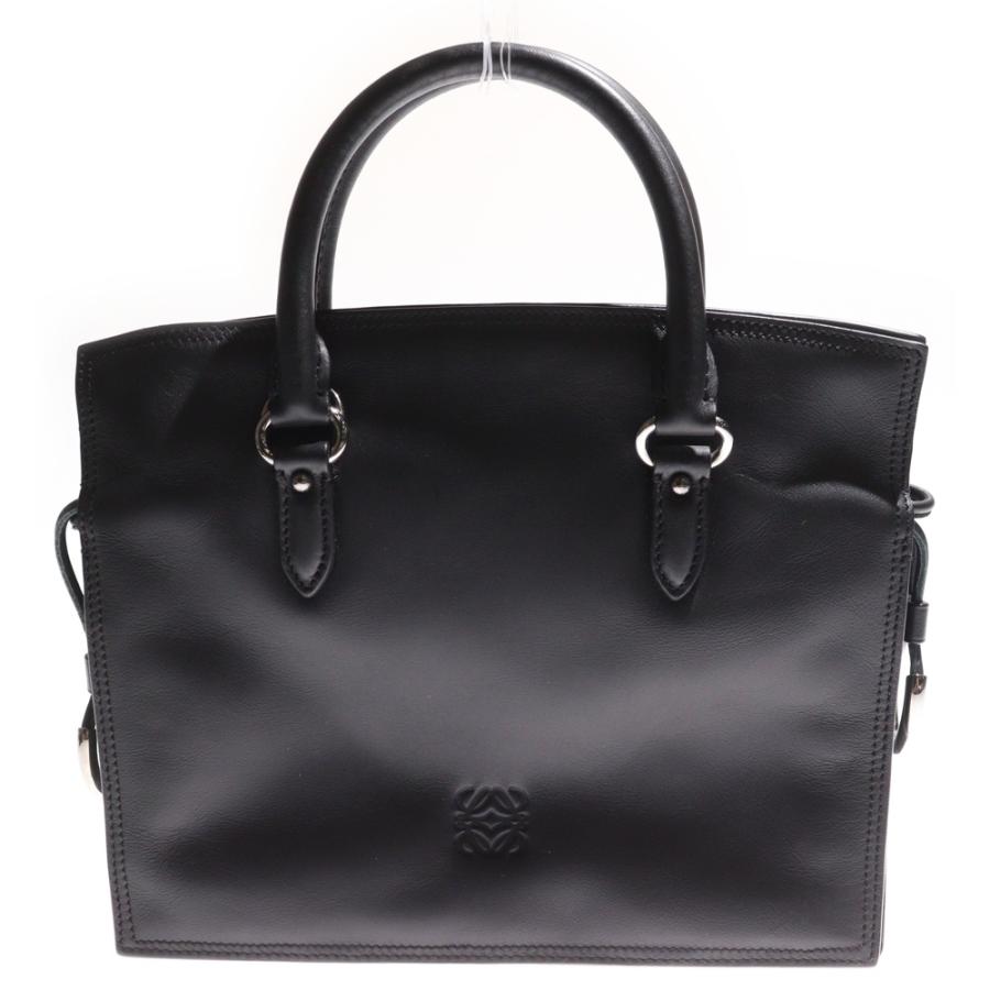 LOEWE ブラックハンドバッグ LOEWE（ロエベ） フラメンコ ハンドバッグ ミニトートバッグ ブラック