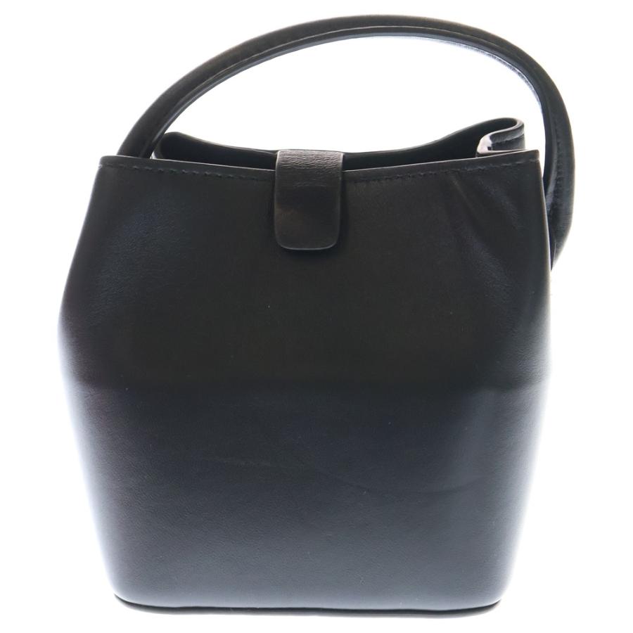 美品【VALENTINO GARAVANI】ハンドバッグ　ロゴ金具　レザー　黒色 ヴァレンティノ ガラヴァーニ Vロゴ ハンドバッグ - レディース