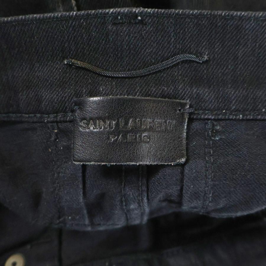 サンローランパリ 16AW ダメージ加工 ニークラッシュ ストレッチ