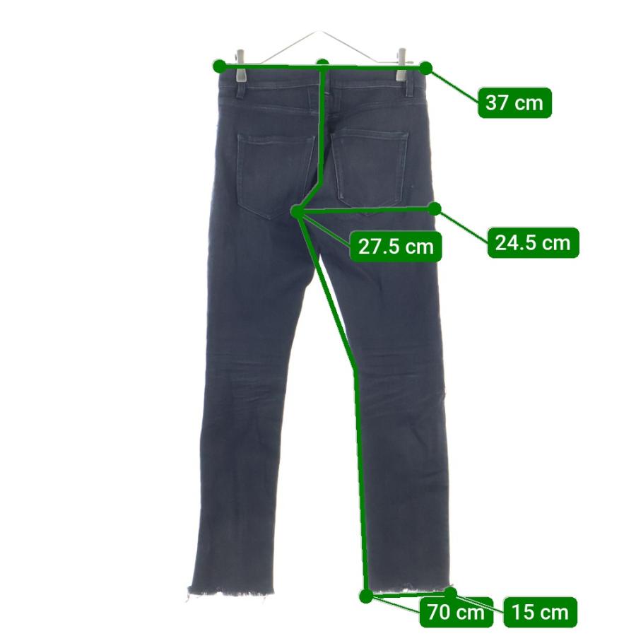 サンローランパリ 16AW ダメージ加工 ニークラッシュ ストレッチ