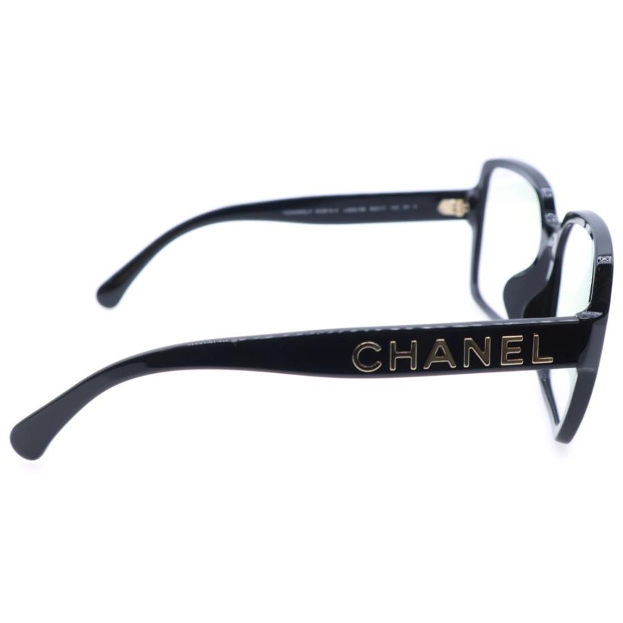 CHANEL（シャネル） ロゴ メガネ ブラックフレーム クリアレンズ 56