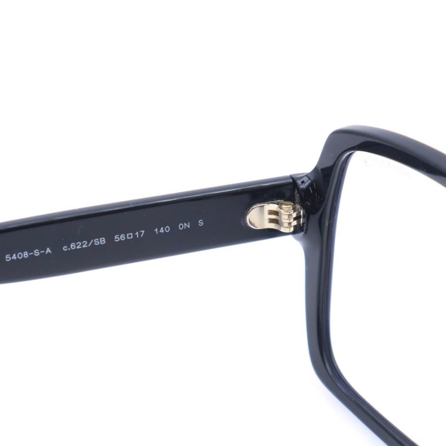 シャネルブラックメガネフレーム ロゴ付き CHANEL（シャネル） ロゴ メガネ ブラックフレーム クリアレンズ 56