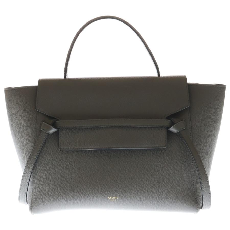 CELINE（セリーヌ） ベルトバッグ マイクロ グレー レザー 2way