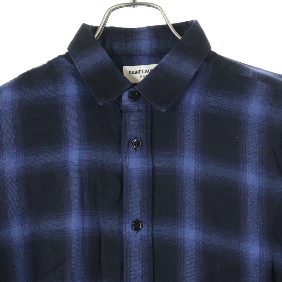 SAINT LAURENT PARIS サンローランパリ 17AW オンブレチェック総柄