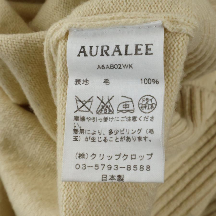 AURALEE（オーラリー） ボートネック ウール プルオーバー 長袖ニット