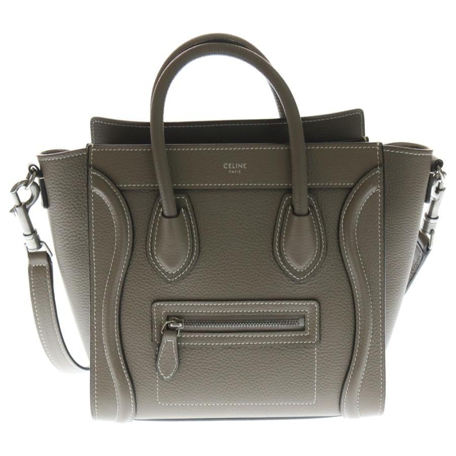 CELINE（セリーヌ） ラゲージ ナノ スリ 2WAY レザーハンドバッグ