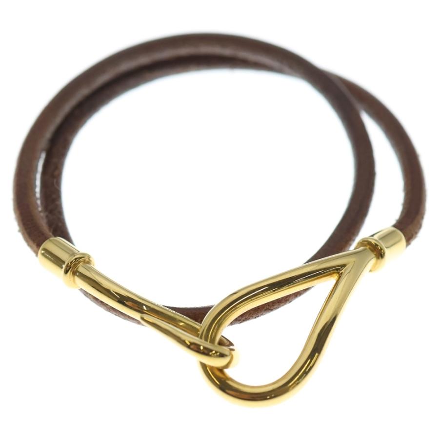 HERMES（エルメス） ジャンボ レザー チョーカー ネックレス 2連