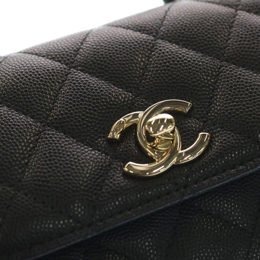 CHANEL ココハンドル マトラッセ　ソーブラック　キャビアスキン CHANEL（シャネル） マトラッセ ココハンドル エクストラミニ 2way