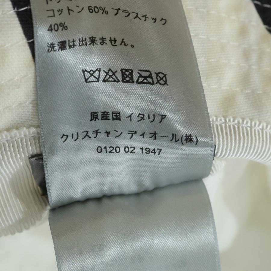 DIOR ディオール ×STUSSY バケットハット ホワイト コットン #L