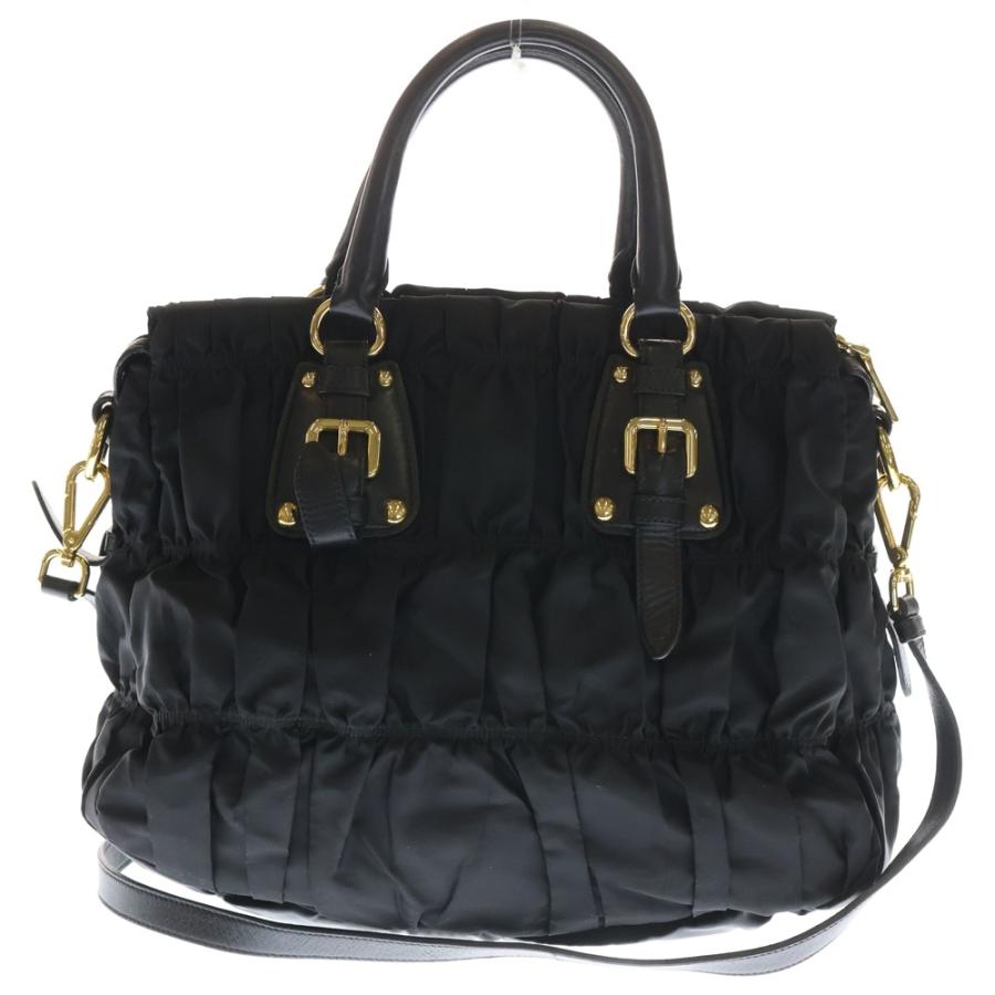 PRADA（プラダ） ギャザー 2WAYハンドバッグ ショルダーバッグ
