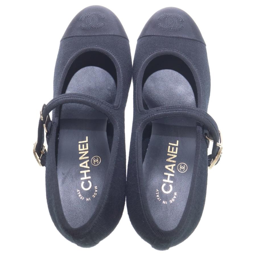 CHANEL（シャネル） パンプス メリージェーン ブラック キャンバス