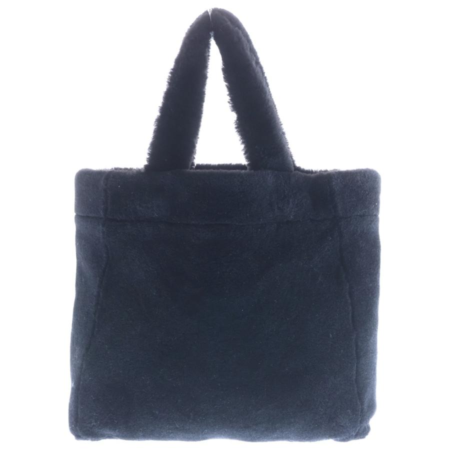 PRADA（プラダ） テリー トートバッグ ハンドバッグ ブラック ファー 