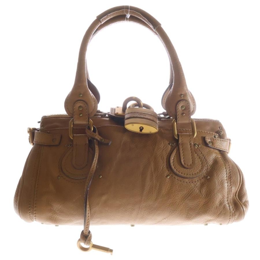 Chloé パディントン　 ブラウンレザー ハンドバッグ Chloe（クロエ） パディントン ハンドバッグ ブラウン レザー ゴールド