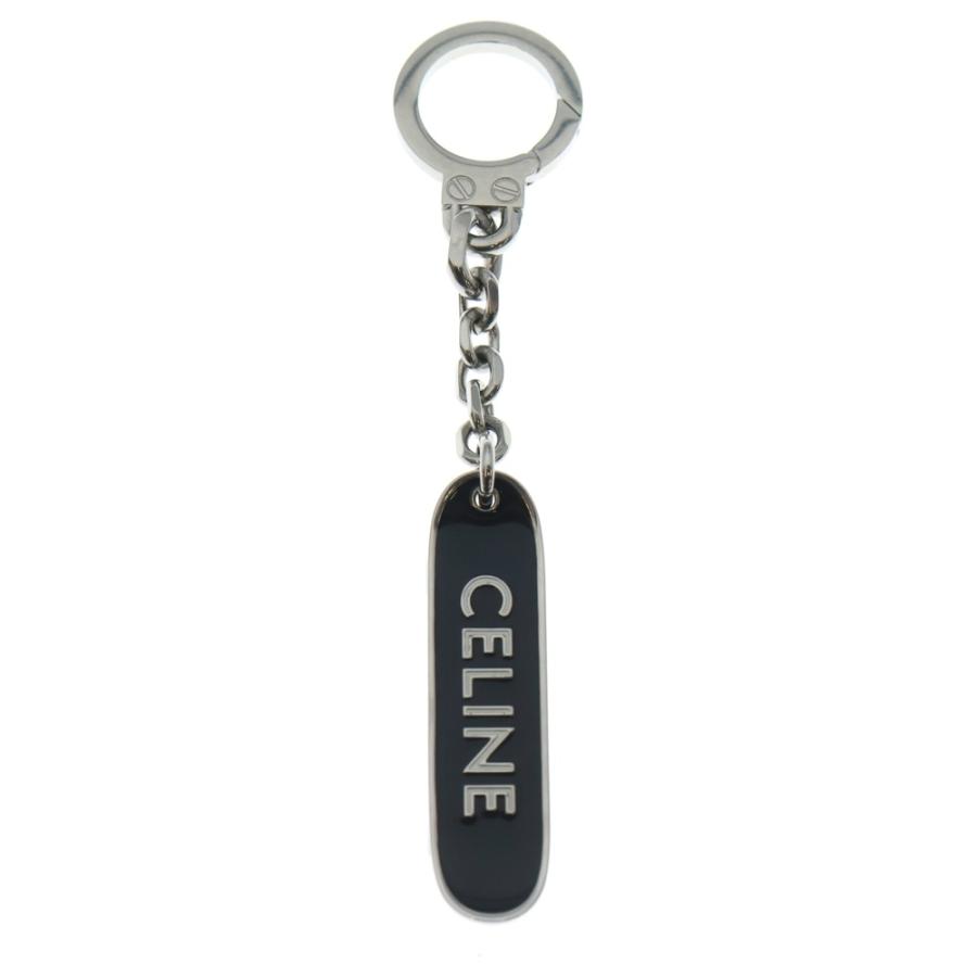 CELINE セリーヌ スケートボード バッグチャーム キーリング キーホルダー ブラック×シルバー CELINE（セリーヌ） スケートボード バッグチャーム キーリング