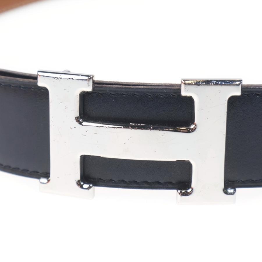 HERMES（エルメス） コンスタンスベルト ブラック レザー シルバー