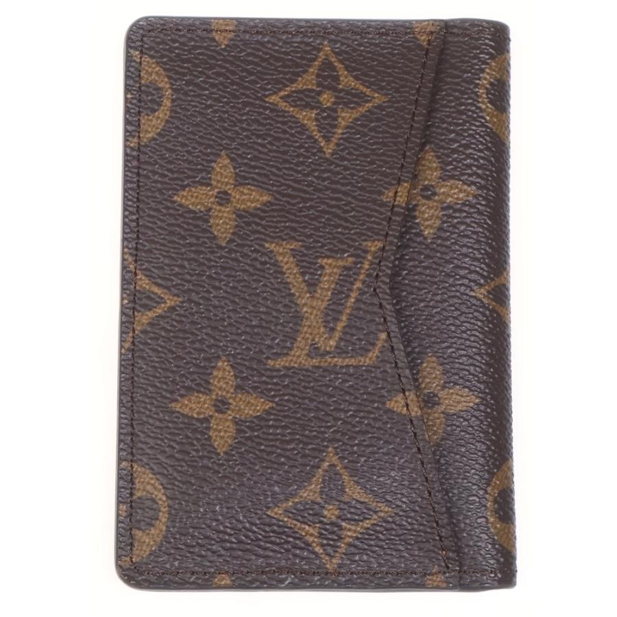 LOUIS VUITTON ルイヴィトン モノグラム ポケット オーガナイザー カードケース ブラウン PVCレザー M60502_1