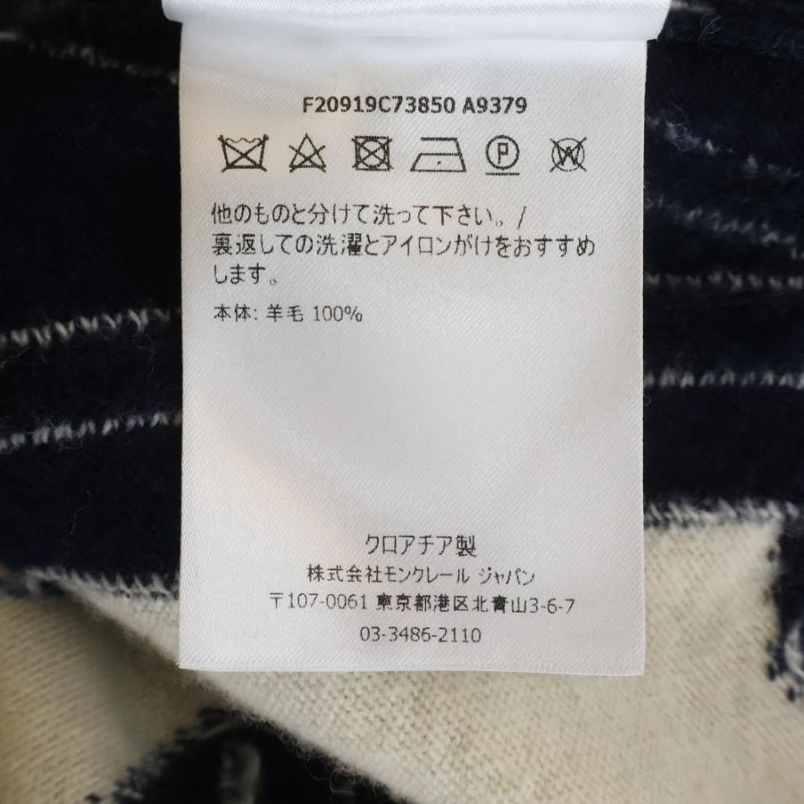 MONCLER（モンクレール） クルーネック総柄ニットセーター ネイビー 