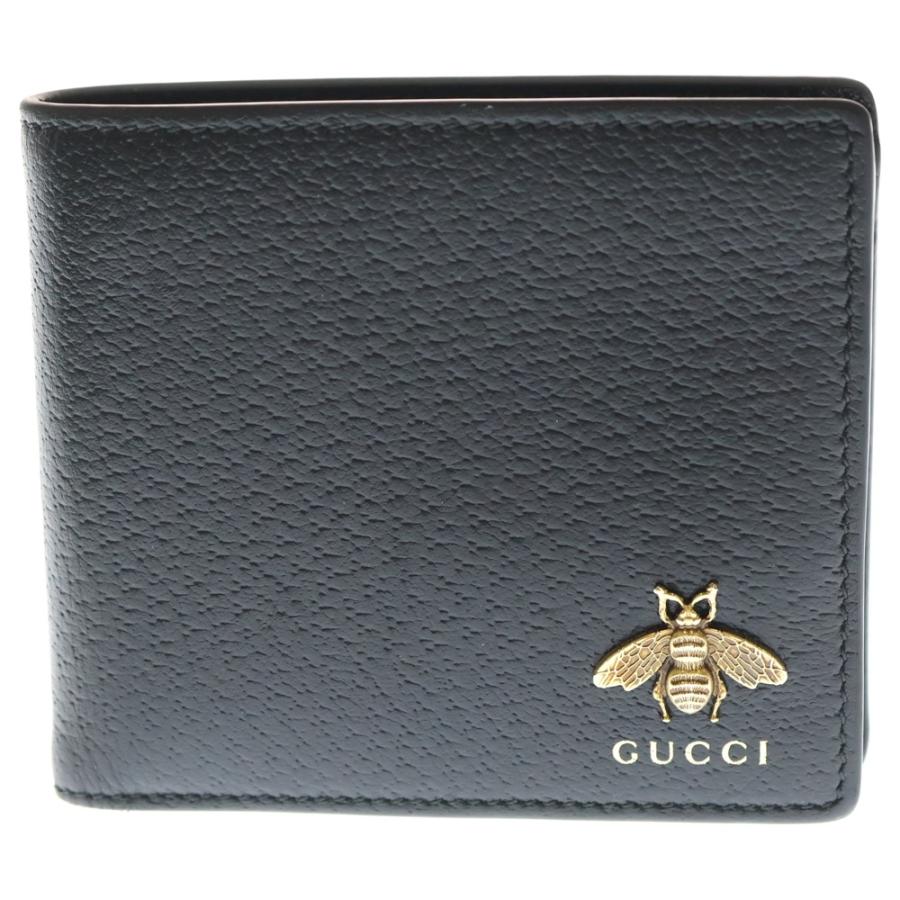 GUCCI（グッチ） アニマリエ メタル ビー 二つ折り財布 コンパクト