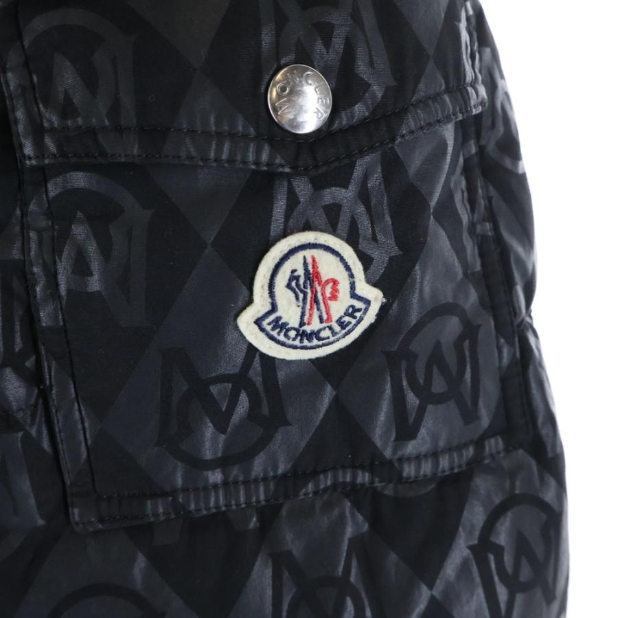 MONCLER モンクレール 23AW BOURNE GIUBBOTO 総柄 ナイロン ダウンジャケット ブラック I20911A00023の画像