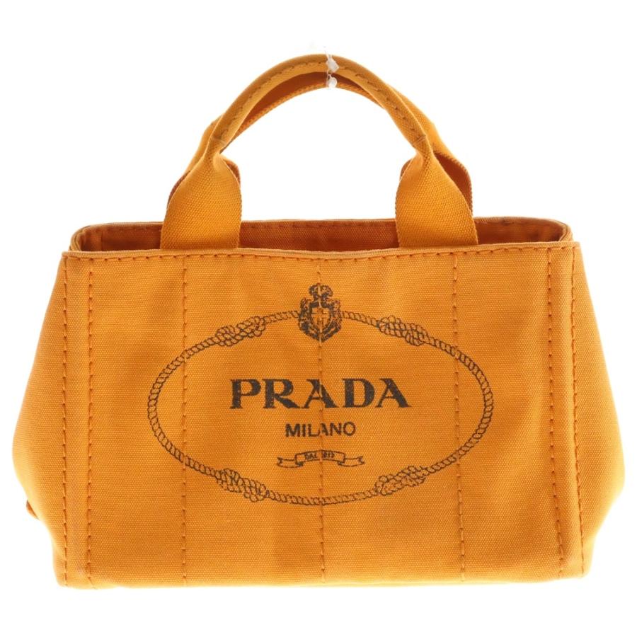 PRADA（プラダ） カナパミニ トートバッグ オレンジ キャンバス BN2439 