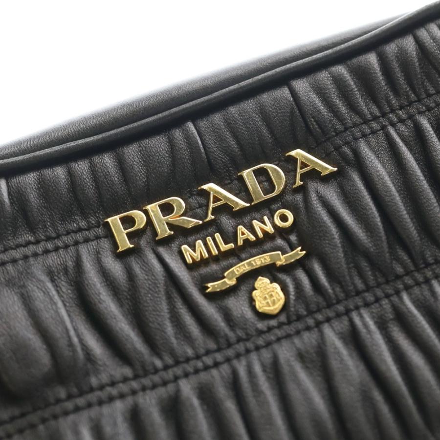 PRADA プラダ ナッパゴーフル ショルダーバッグ ミニバッグ チェーンバッグ ブラック レザー 1BH112 ゴールド金具 PRADA（プラダ） ナッパゴーフル ショルダーバッグ ミニバッグ