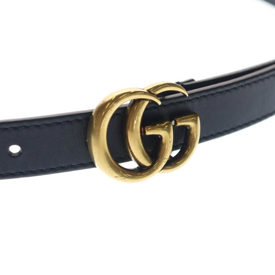 GUCCI グッチ GGマーモント レザー ベルト レザー 409417 ゴールド金具 GUCCI（グッチ） GGマーモント レザー ベルト レザー 409417 ゴールド