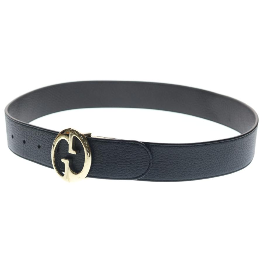 GUCCI（グッチ） ベルト レザー ブラック 80・32 450000 ゴールド金具