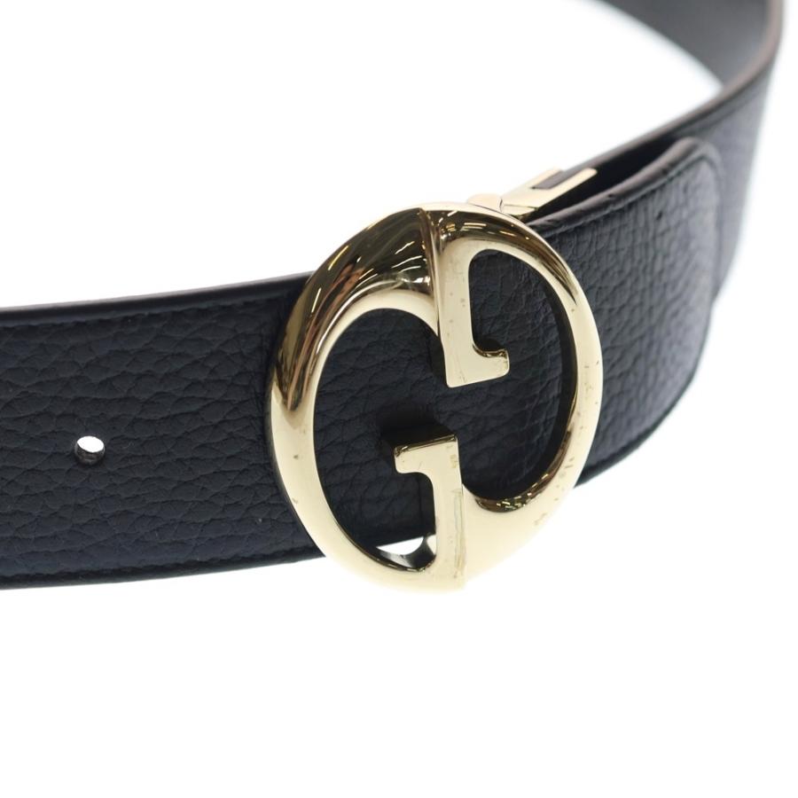 GUCCI（グッチ） ベルト レザー ブラック 80・32 450000 ゴールド金具