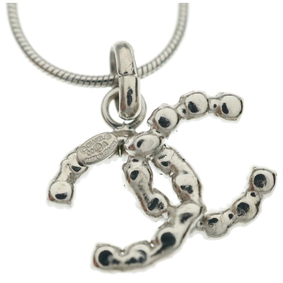 CHANEL（シャネル） ココマーク ラインストーン ネックレス シルバー