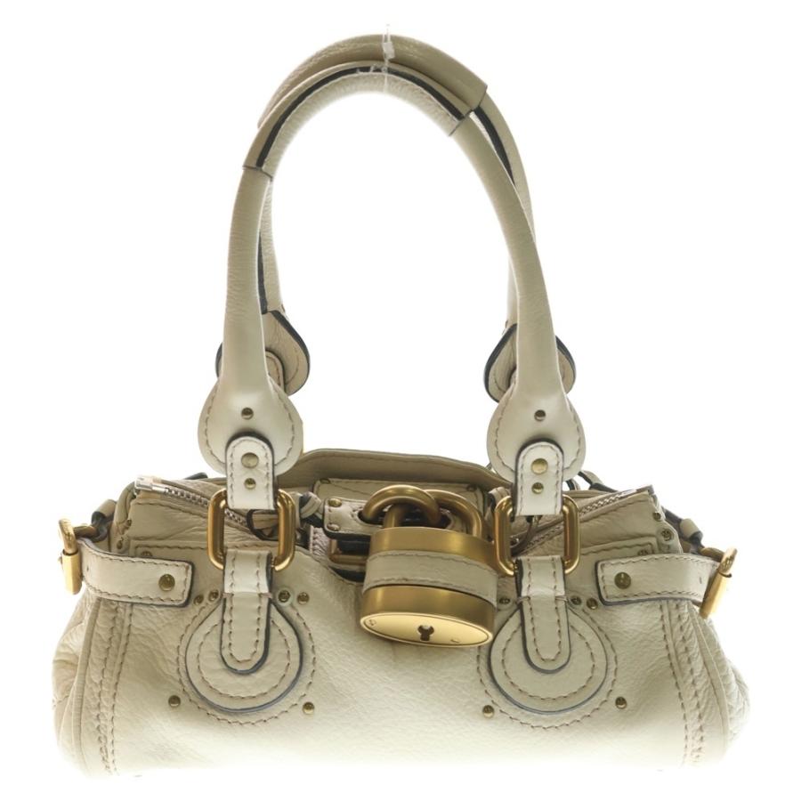 【 美品 】 クロエ パディントン ミニ　希少色　ゴールド Chloe（クロエ） パディントン ミニ パドロック レザー ハンドバッグ